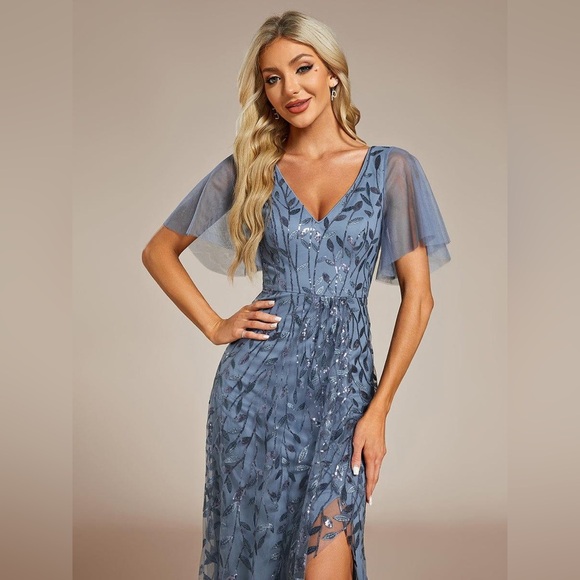 Ever Pretty High Low Blue Dress - Picture 2 of 10